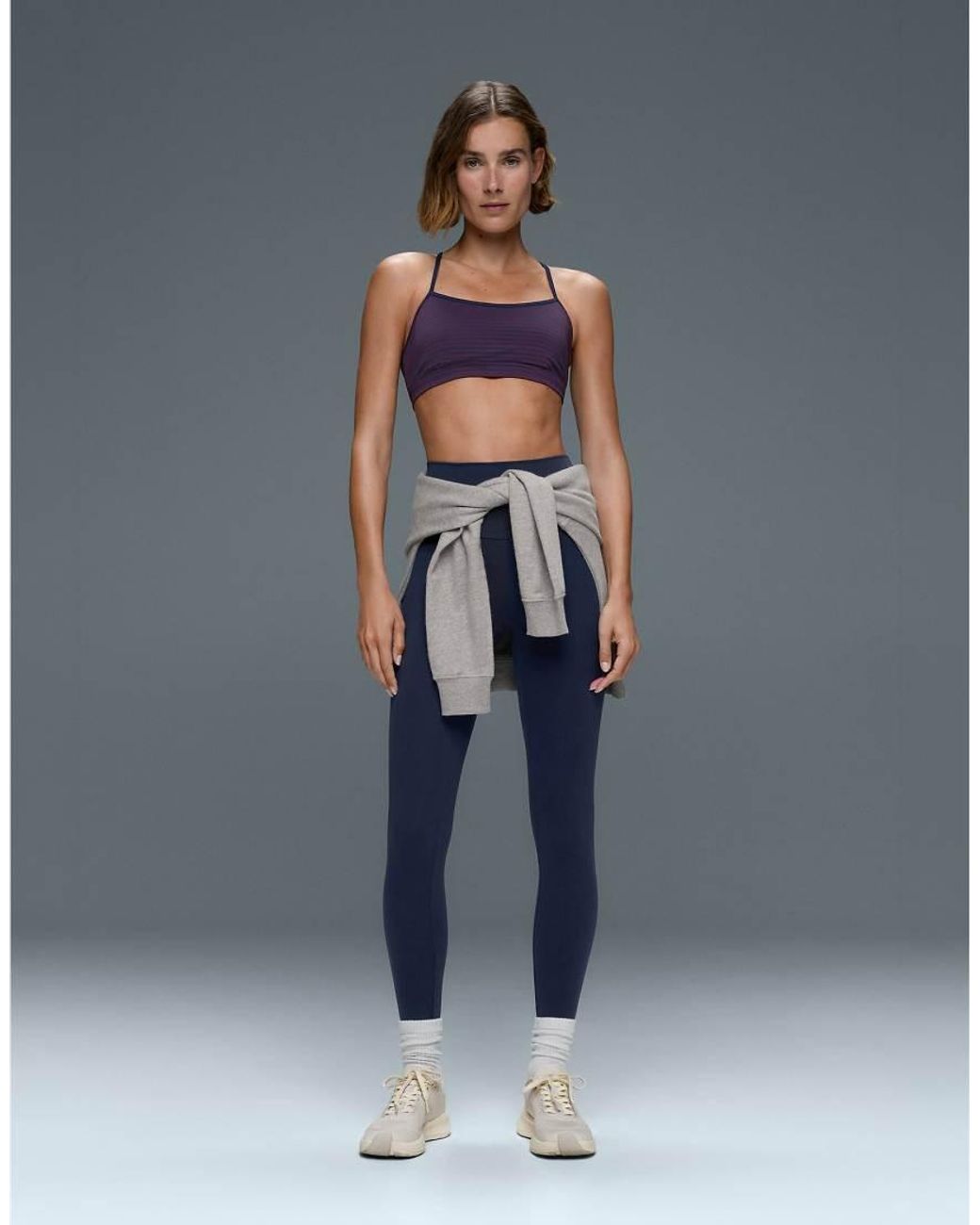 Oysho Blue Low-Support Striped Comfortlux Sports Bra