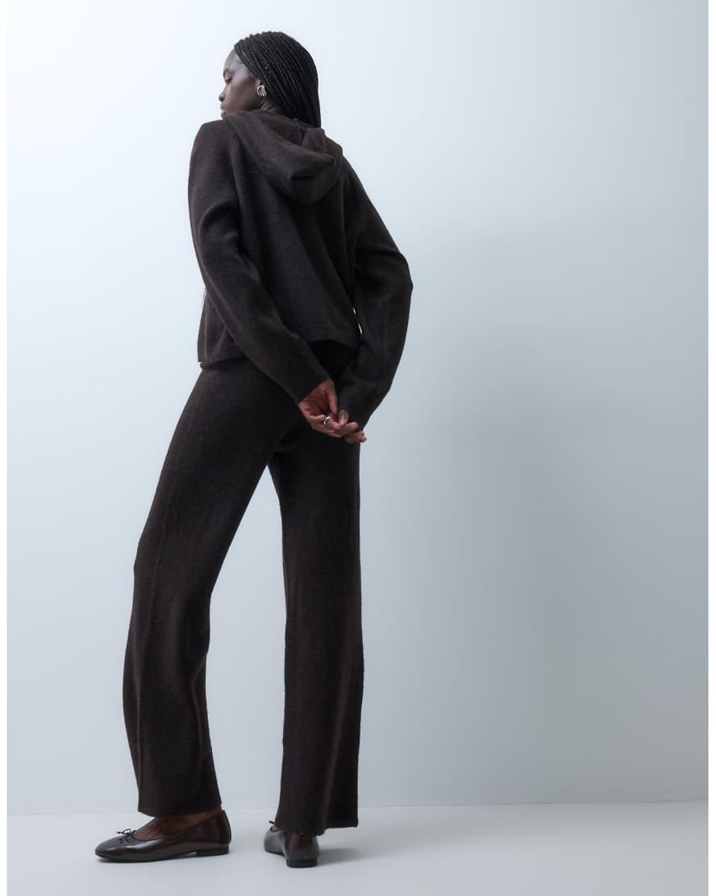 Vero Moda Brown Wide Leg Knitted Trousers Co-ord