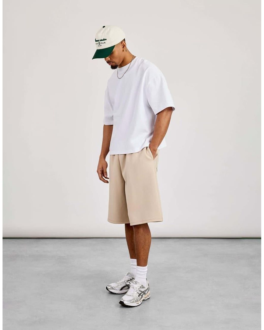 CERNUCCI Natural Double Knit Jort for men