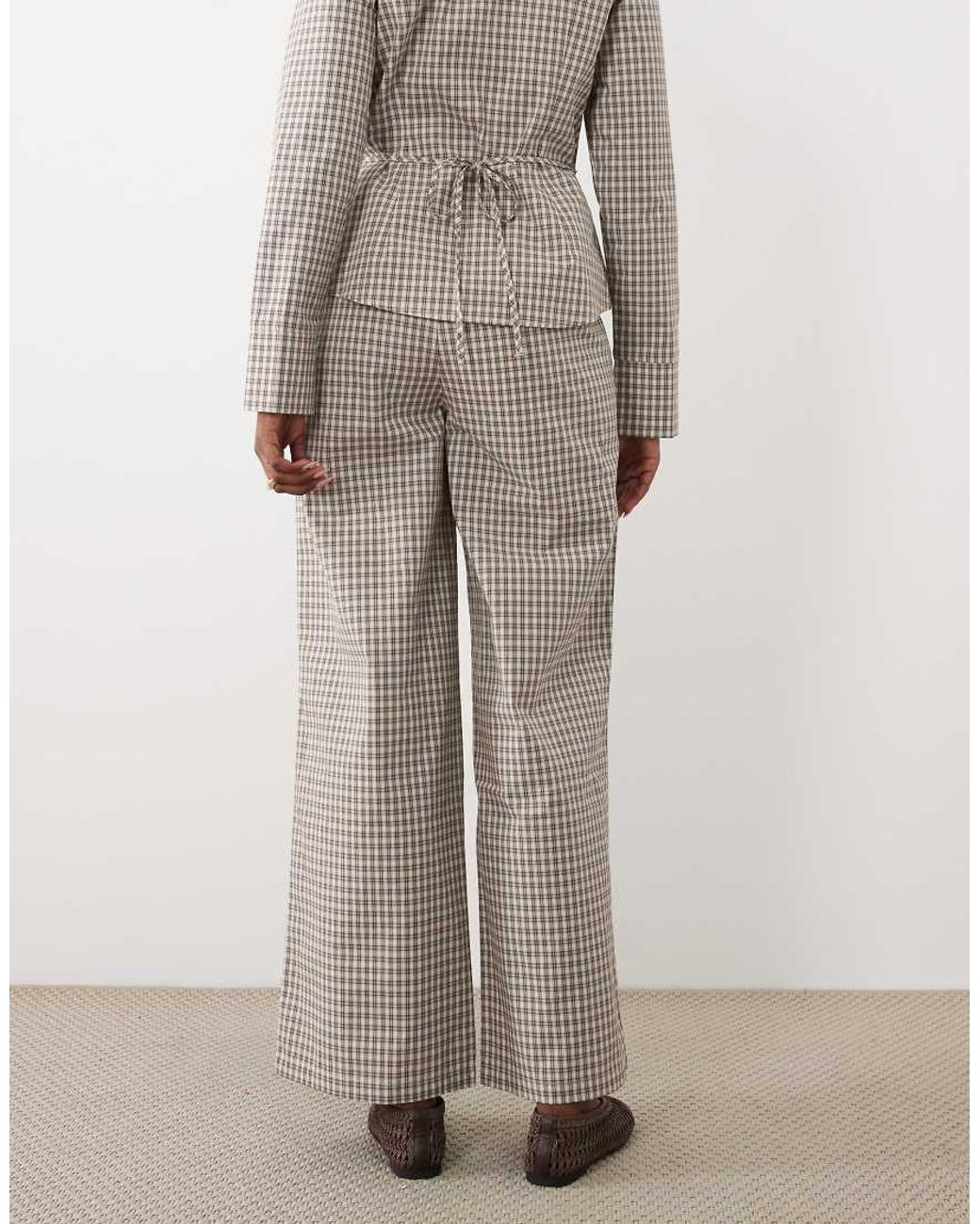 The Frolic Natural Exclusive Contrast Waistband Straight Leg Trouser Co-Ord