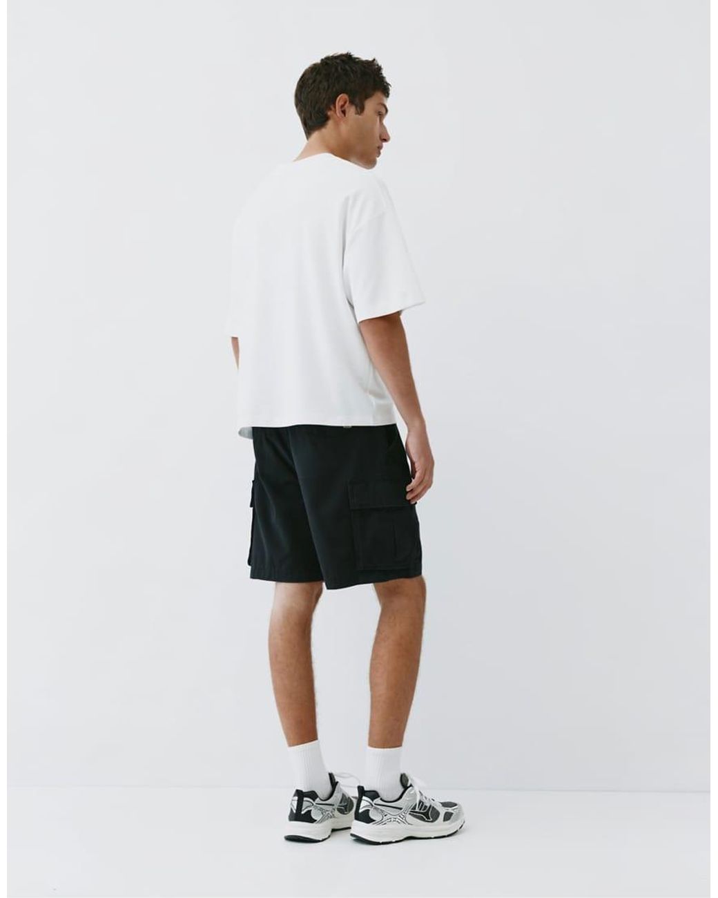 Pull&Bear Pink Cargo Bermuda Shorts for men