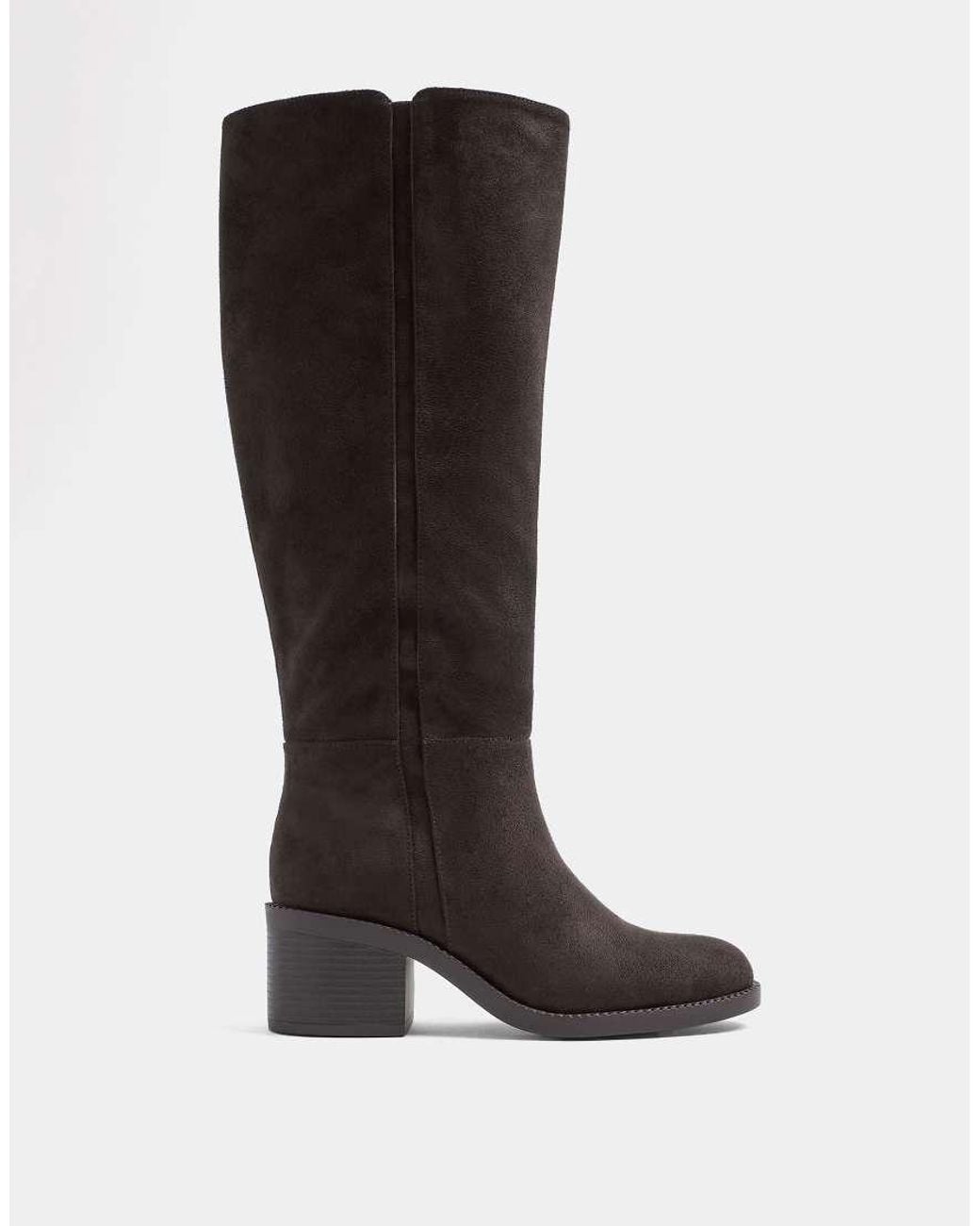 Yours Clothing Black Wide Fit Block Heel Boots