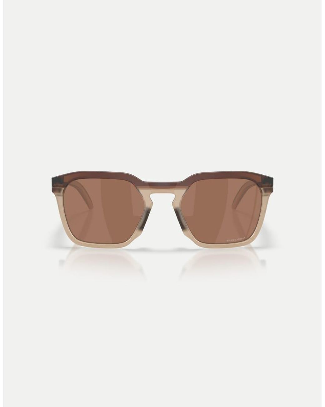 Oakley Brown Hstn Sq Square Sunglasses With Mirrored Lens
