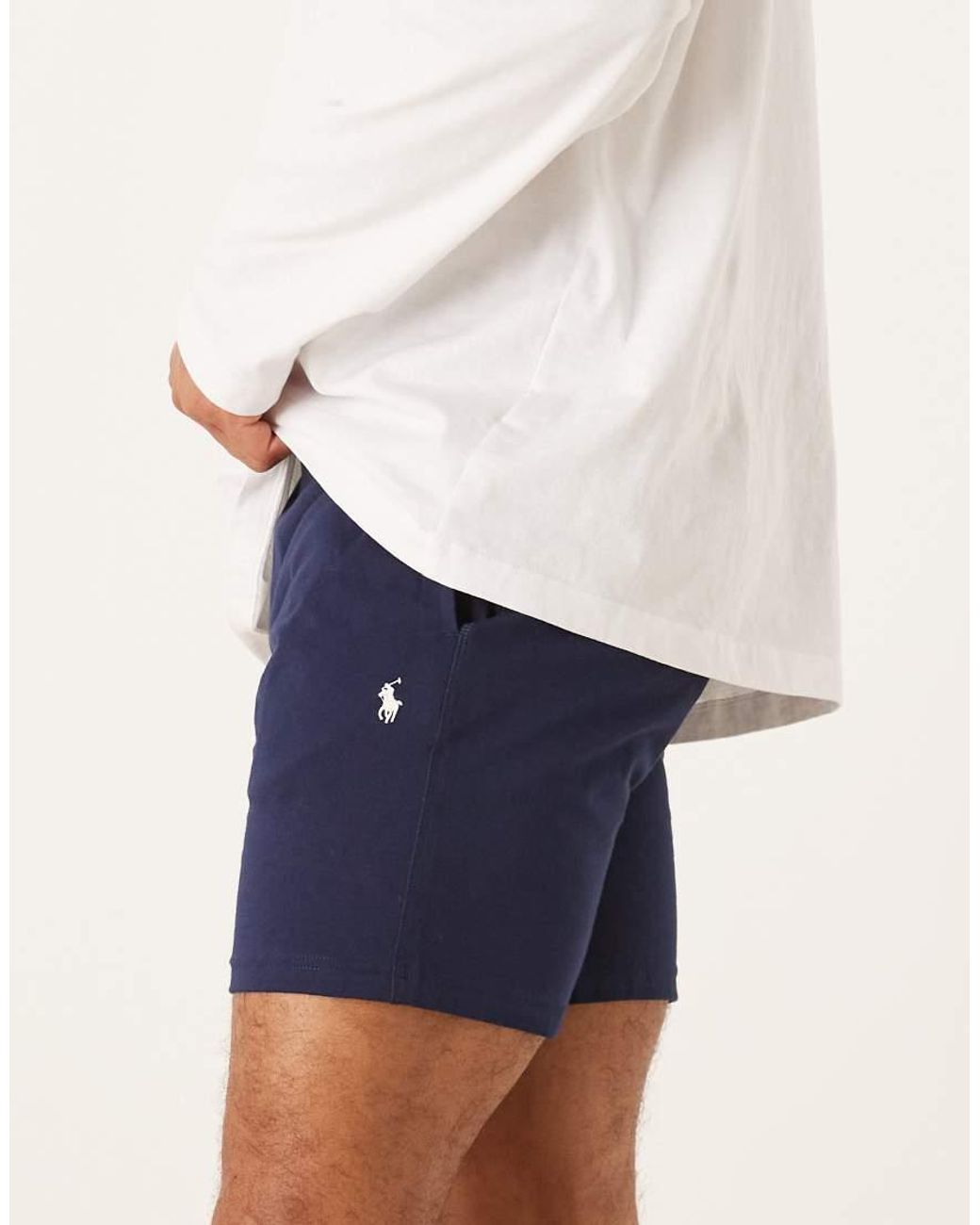 Polo Ralph Lauren Blue Cotton Jersey Sleep Short for men
