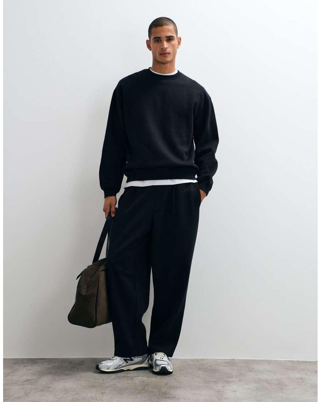 ASOS Essentials Oversized Sweatshirt in het Blue voor heren