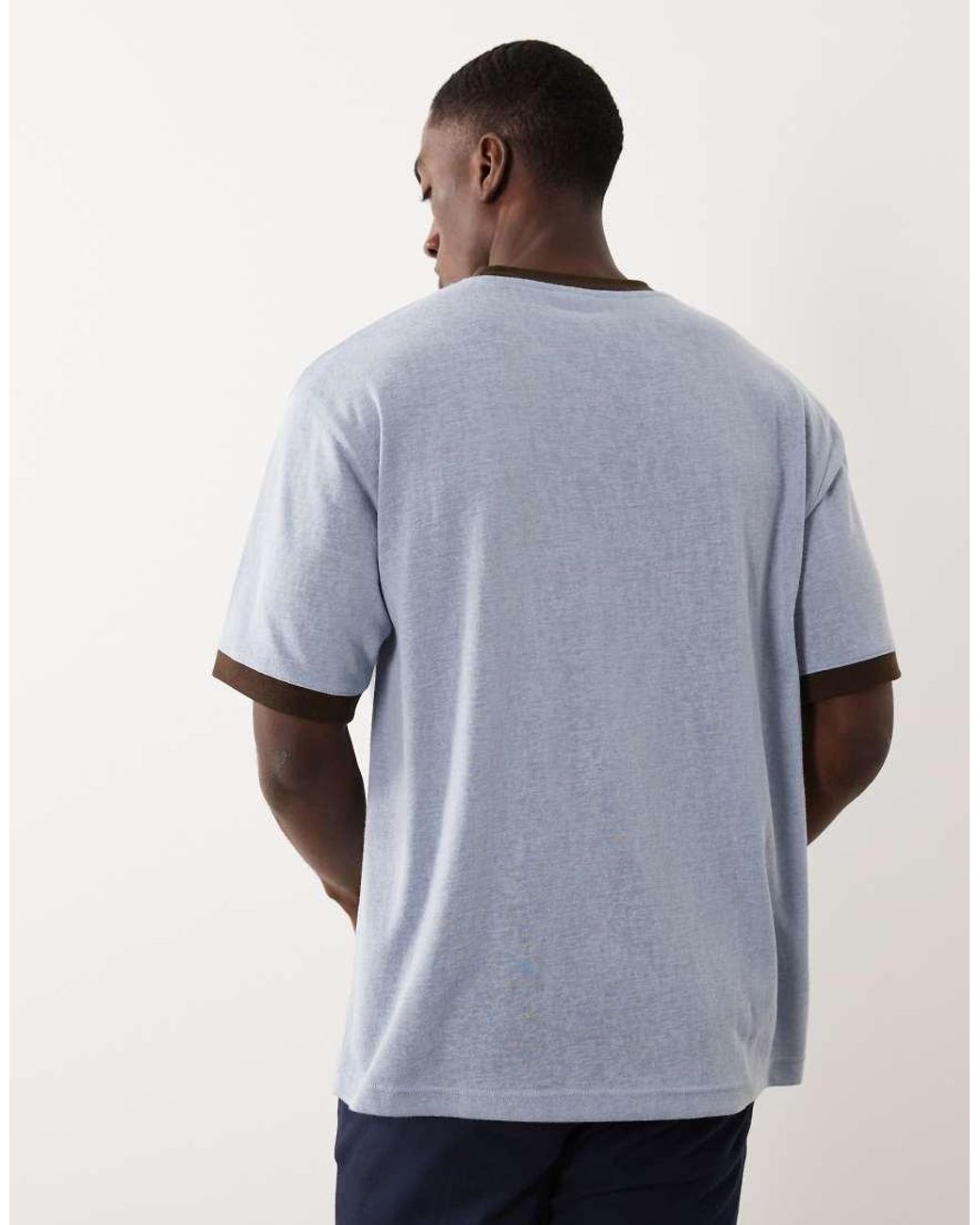 ASOS Gray Relaxed T-Shirt With Contrast Ringer for men