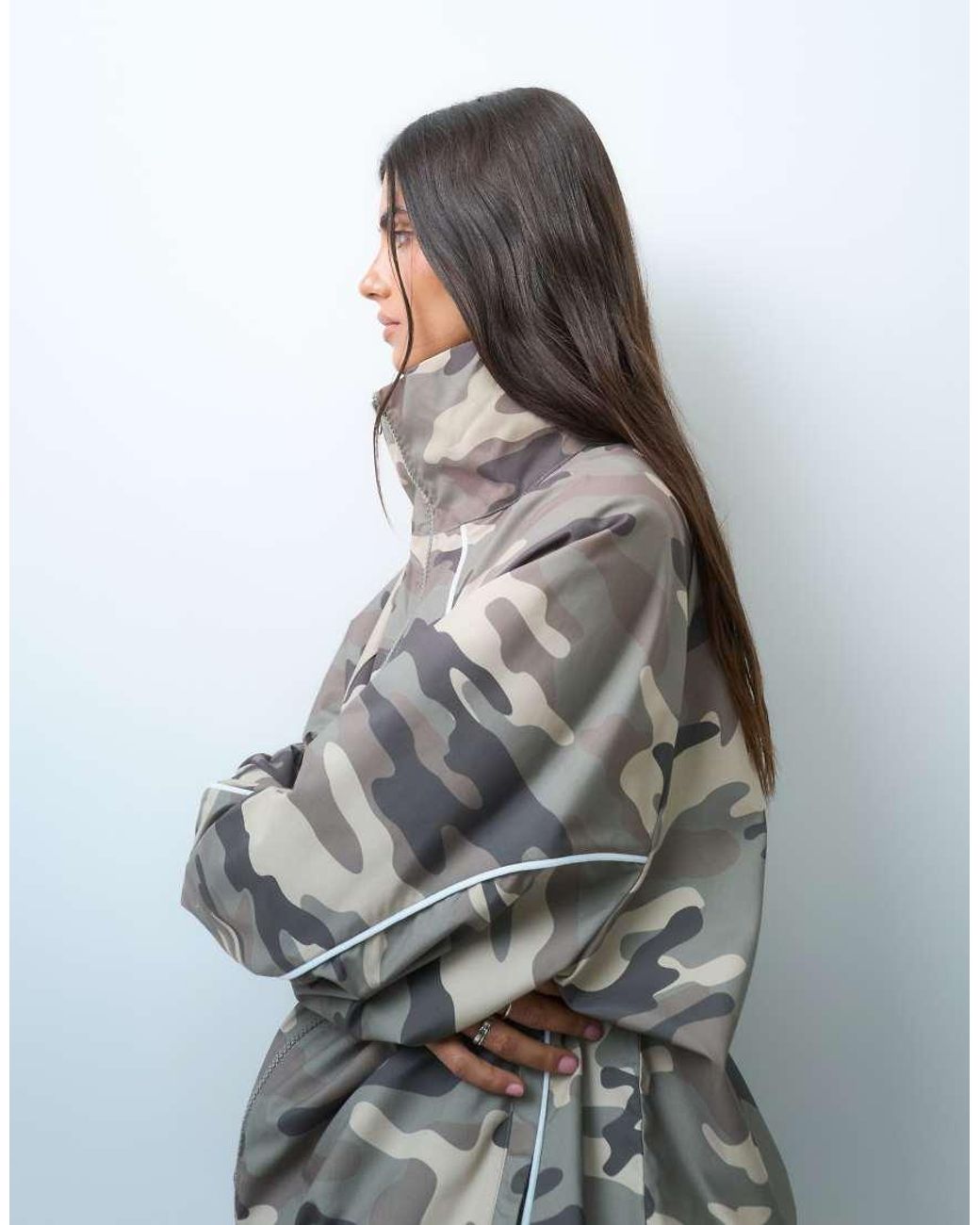 Collusion Gray Nylon Track Top