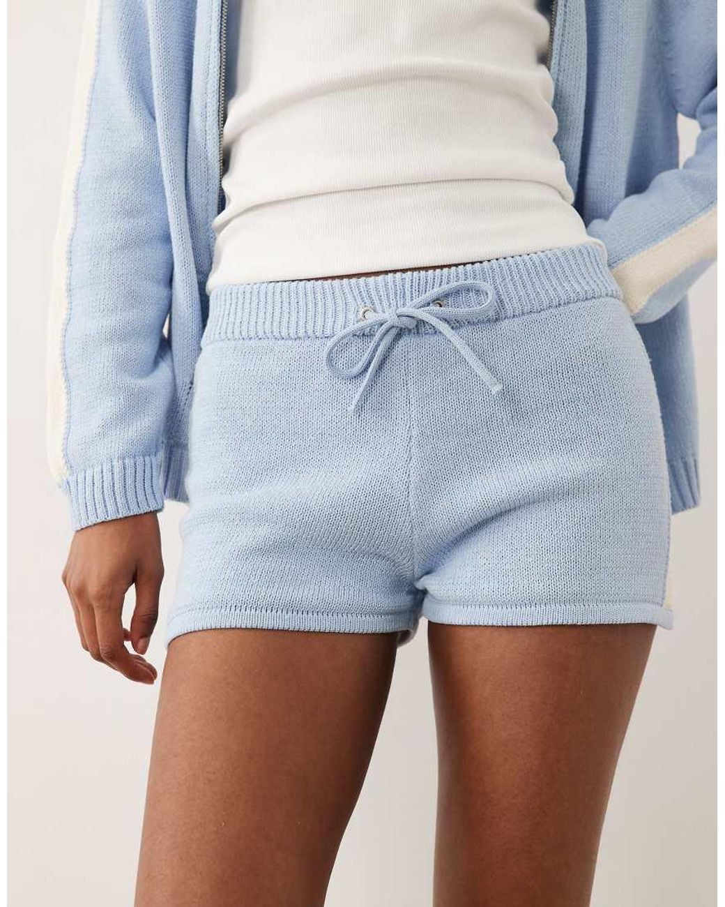 ASOS Blue Knitted Micro Short Co-Ord