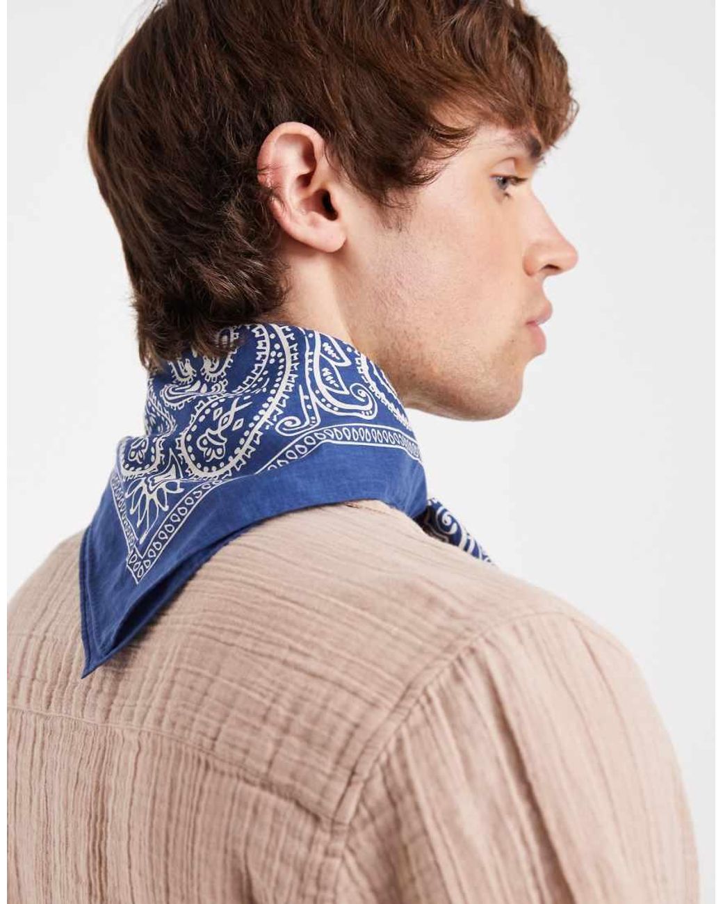 Polo Ralph Lauren Blue Bear Bandana Scarf for men