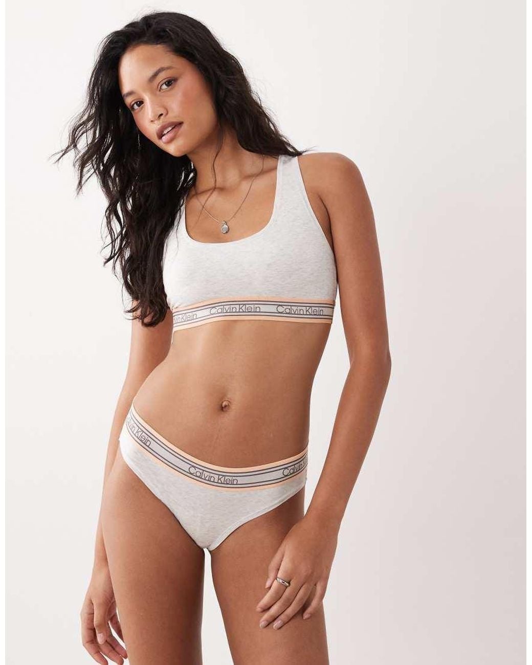 Calvin Klein Brown Icon Cotton Modal Unlined Bralette