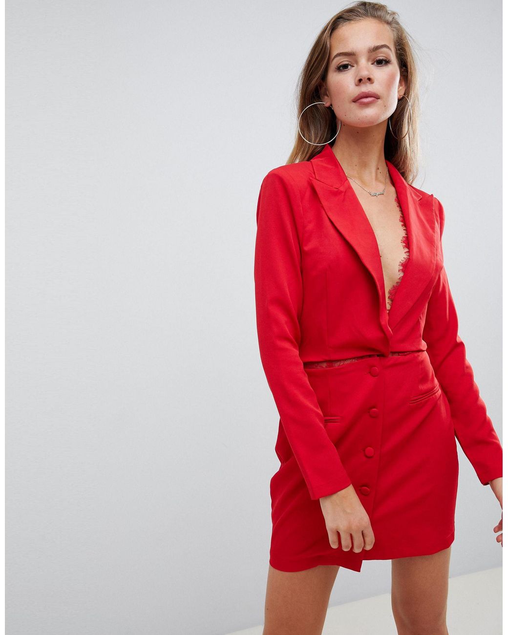 Красное платье с пиджаком. Missguided платье пиджак. Платье-блейзер ASOS красное. Красное платье пиджак. Платье смокинг красное.