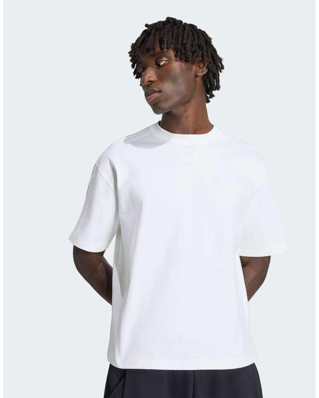 Adidas Originals White Premium Essentials T-shirt for men