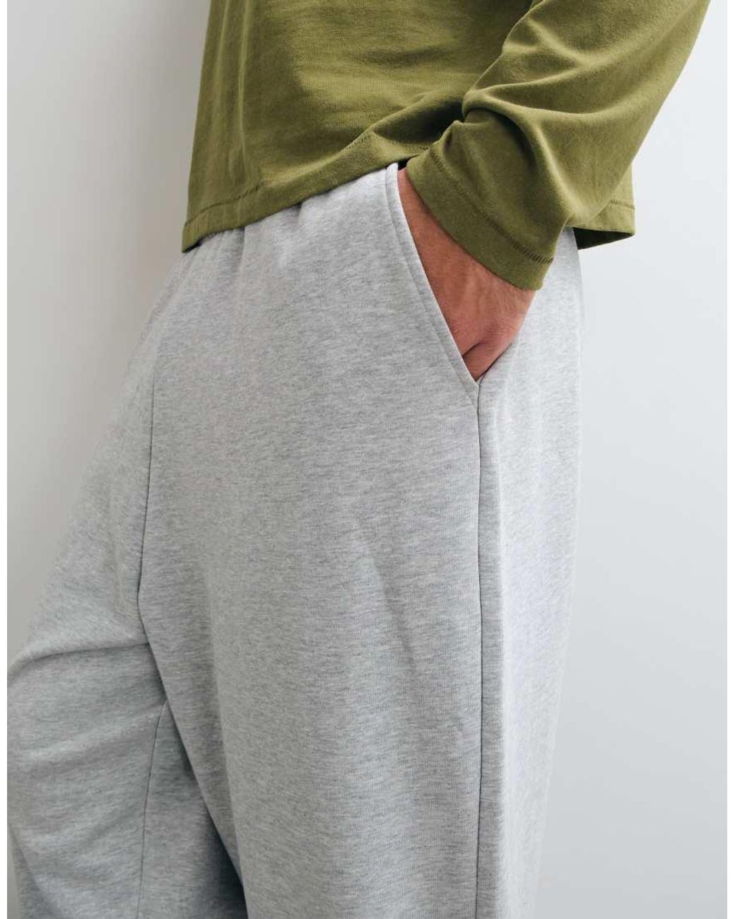 Collusion Gray Oversized Heavyweight Relaxed Leg jogger for men