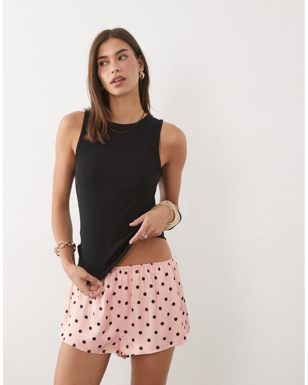Miss Selfridge Multicolor Satin Shorts