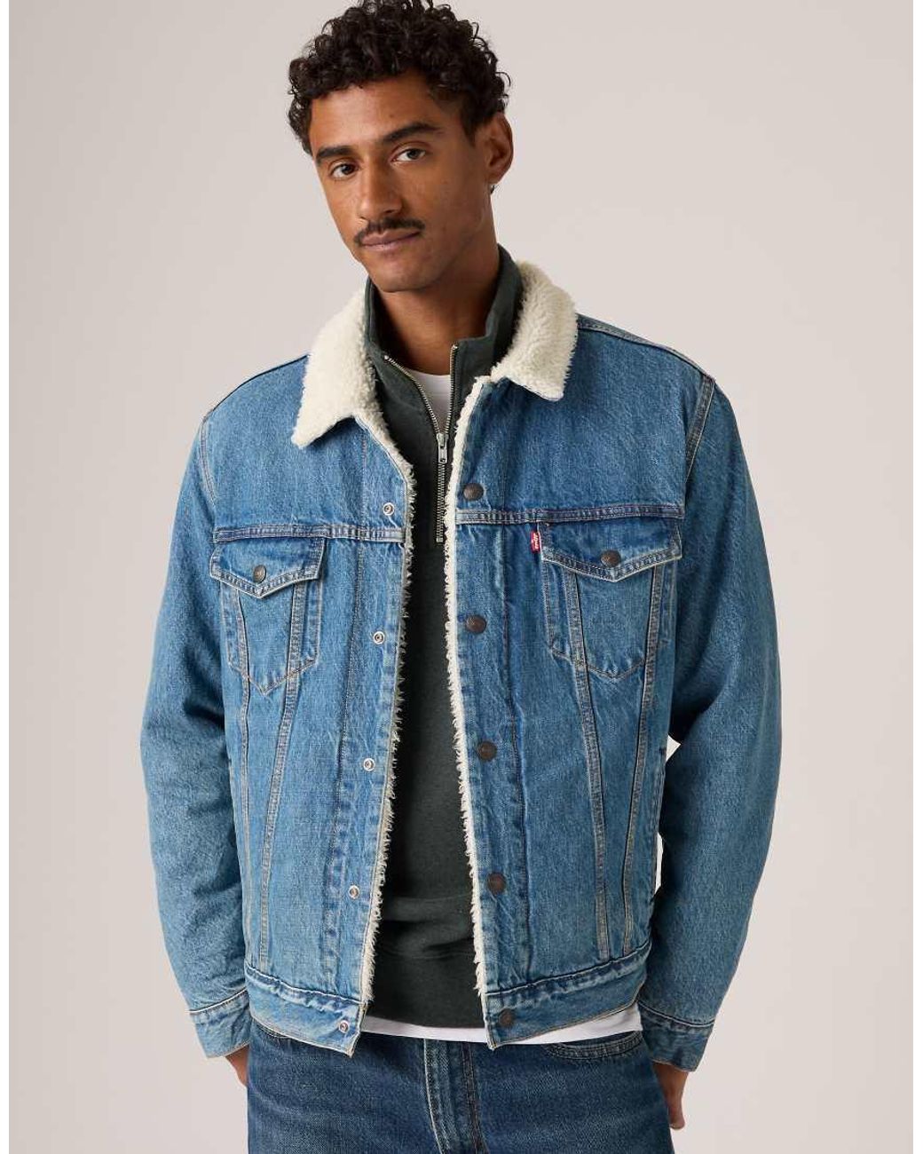 Levi's Blue Corduroy Type Iii Sherpa Trucker Jacket for men