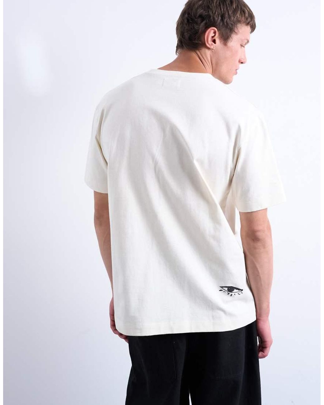 Topman White Relaxed Fit T-shirt With Front And Back Mothers Keeper Print for men