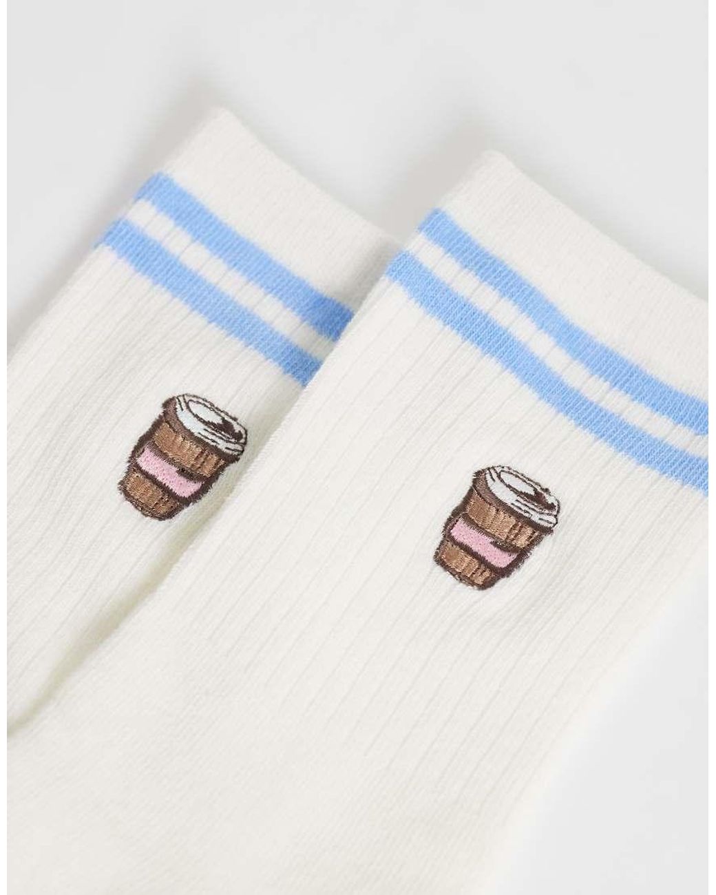 Accessorize Blue Love You A Latte Socks