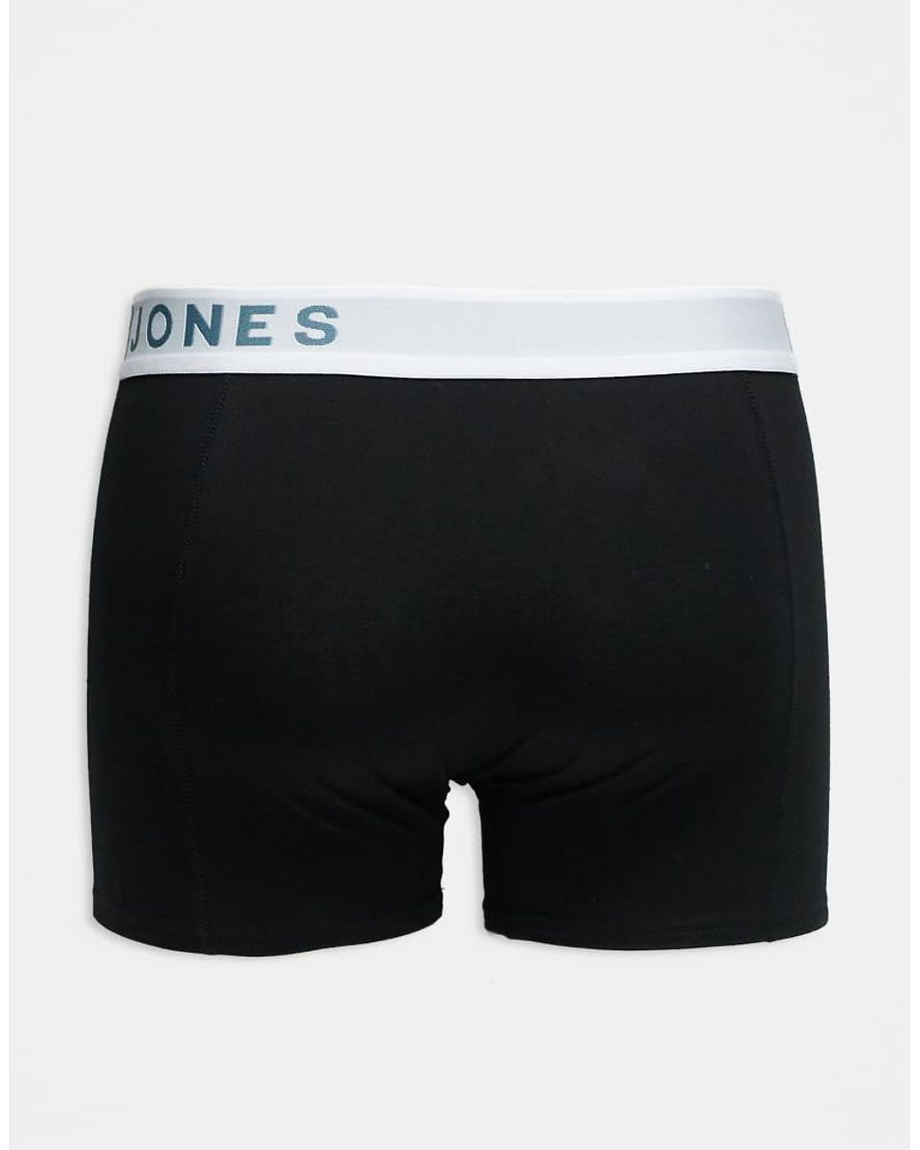 Jack & Jones Black 3-pack Trunks With Contrast Logo for men