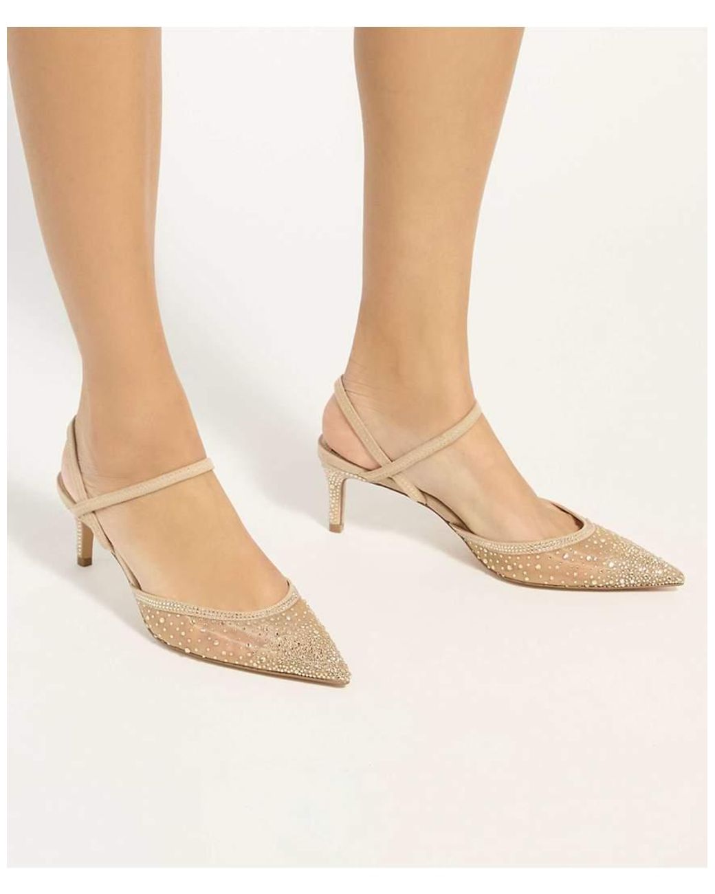 Dune Natural Charismatic Slingbacks