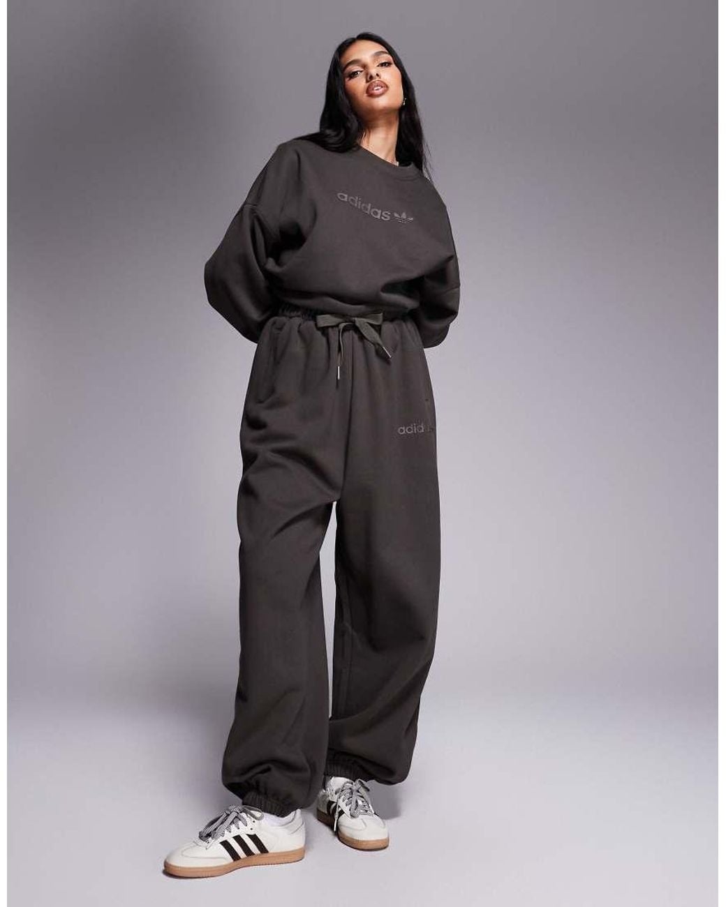 Adidas Originals Gray Linear Logo joggers