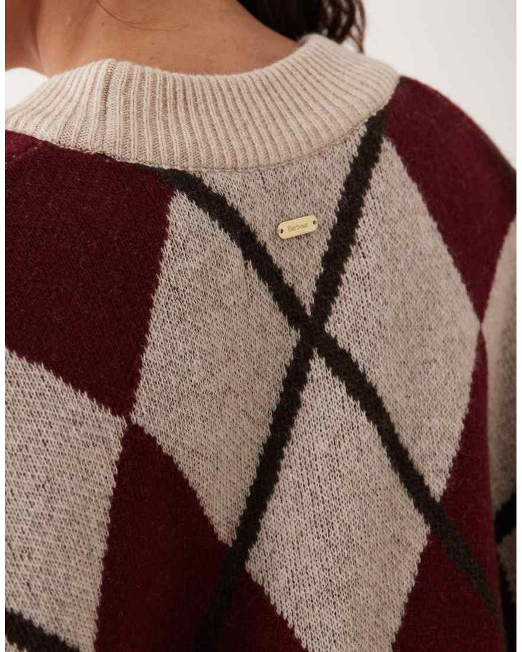 Barbour Multicolor Harleigh Argyle Knitted Cardigan