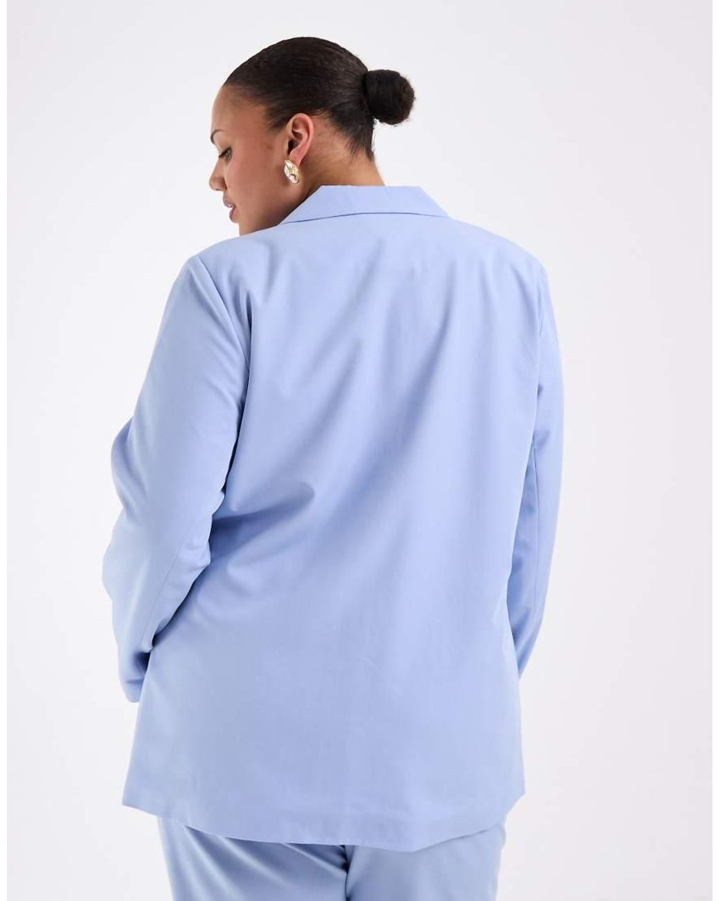 Vero Moda Blue Loose Fit Tailored Blazer Co-ord