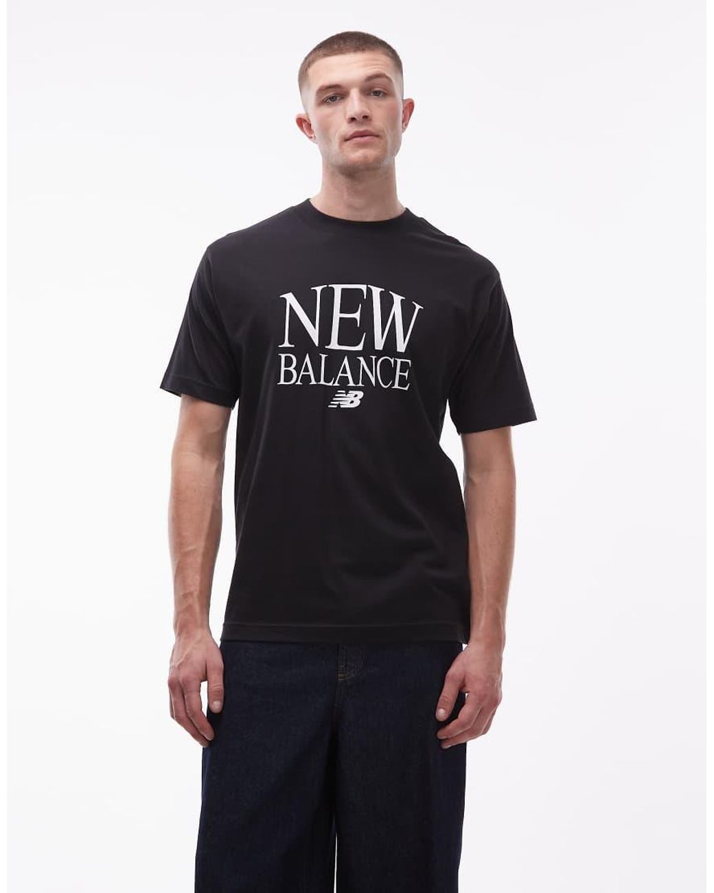New Balance Black Reimagined Graphic T-shirt for men