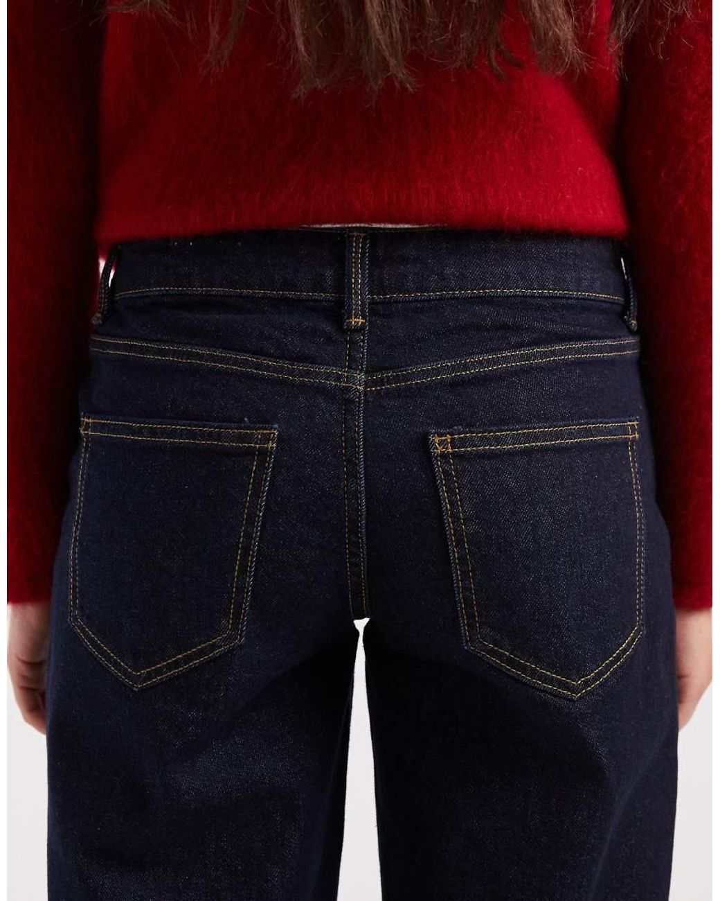 ONLY Red Juicy Low Waist Wide Leg Jeans