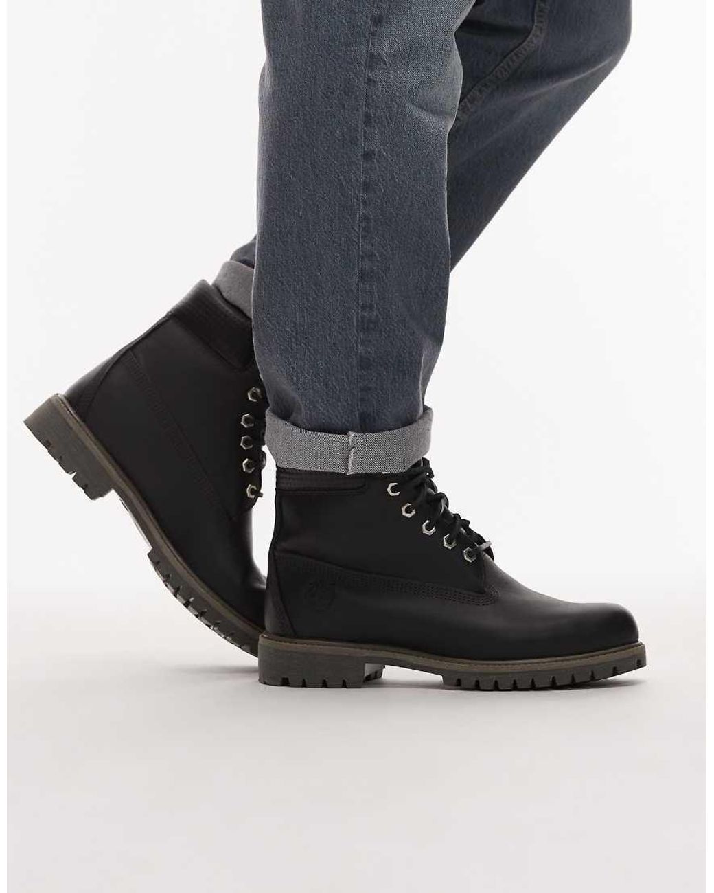 Timberland Black Premium 6 Inch Boots for men