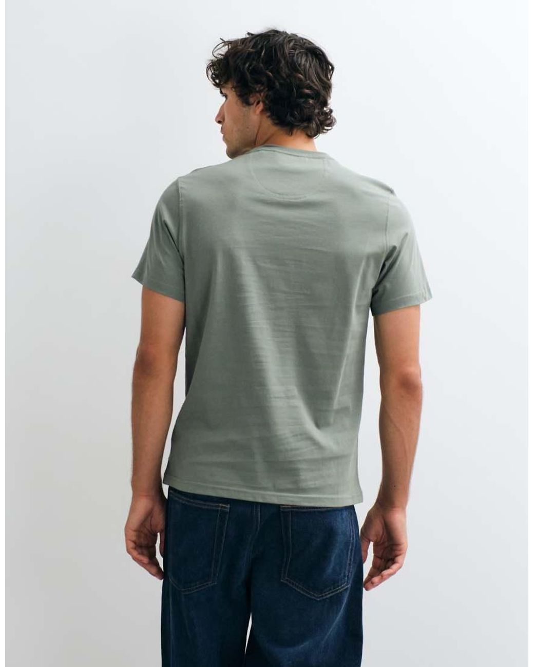 Barbour Gray Essential Sports Logo T-Shirt for men
