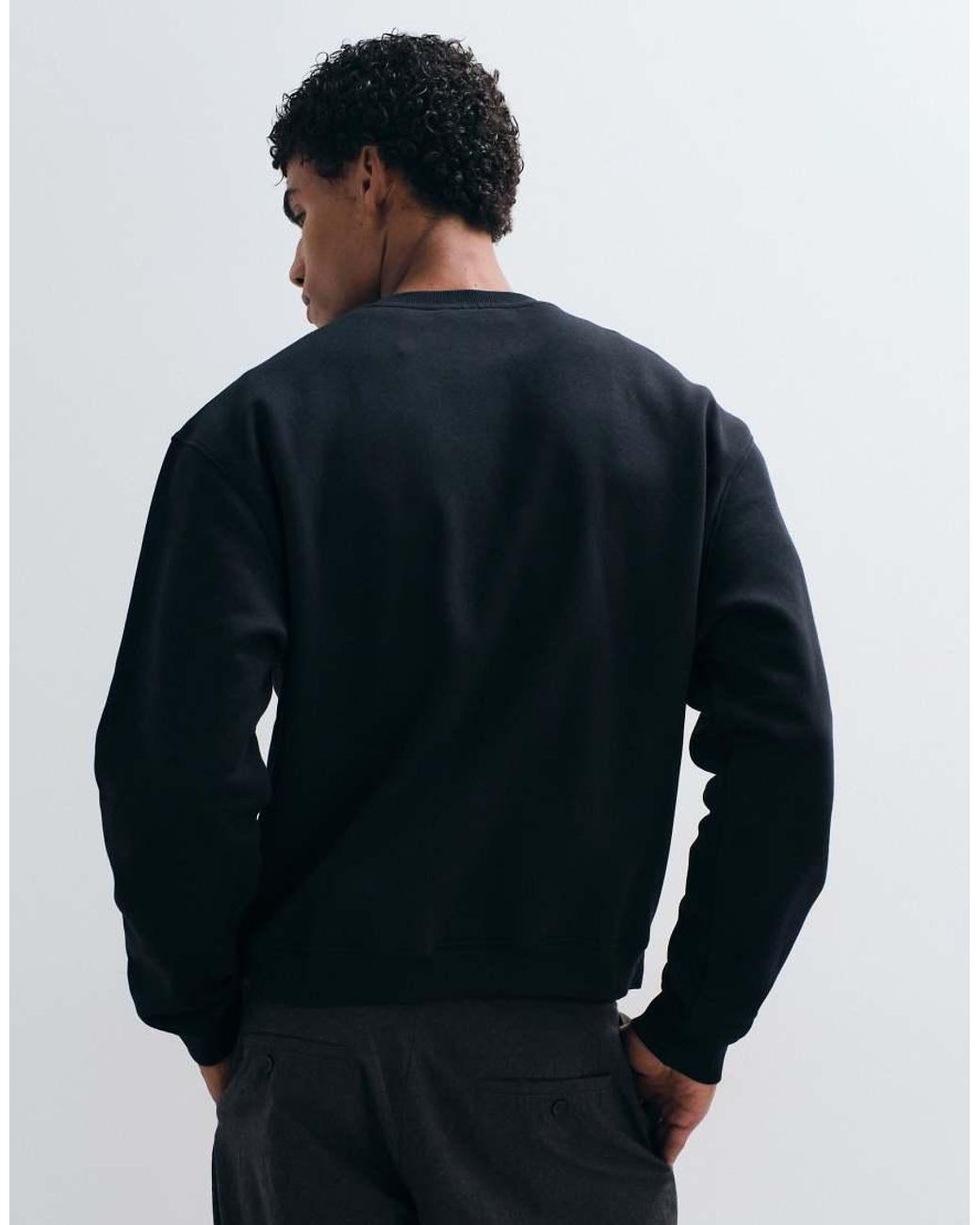 ASOS Blue Essentials Relaxed Boxy Sweatshirt for men