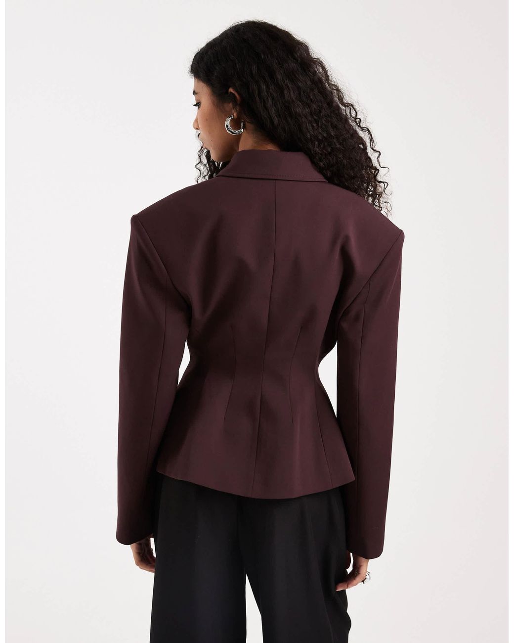 ASOS Brown Zip Up Cinch Blazer