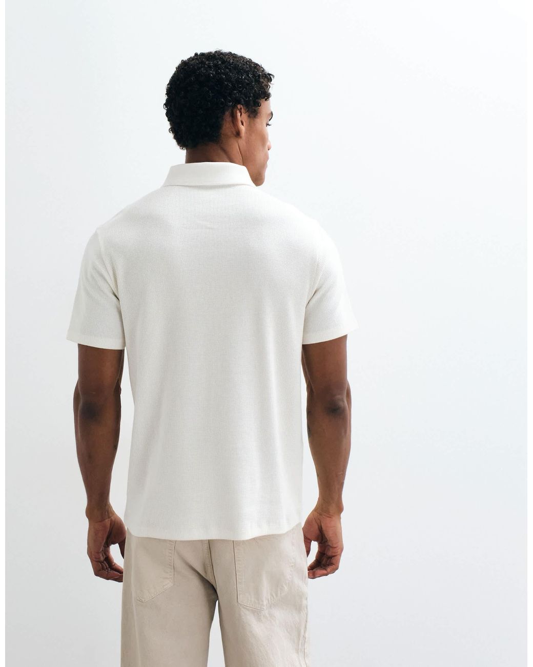 ASOS White Zip Polo for men