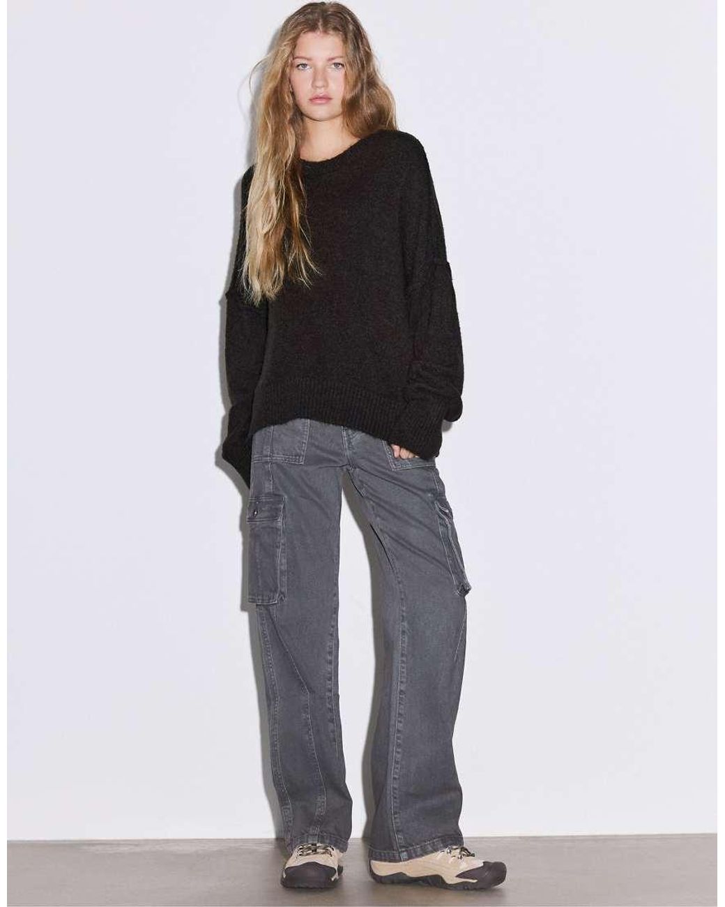 Stradivarius Brown Round Neck Knit Jumper