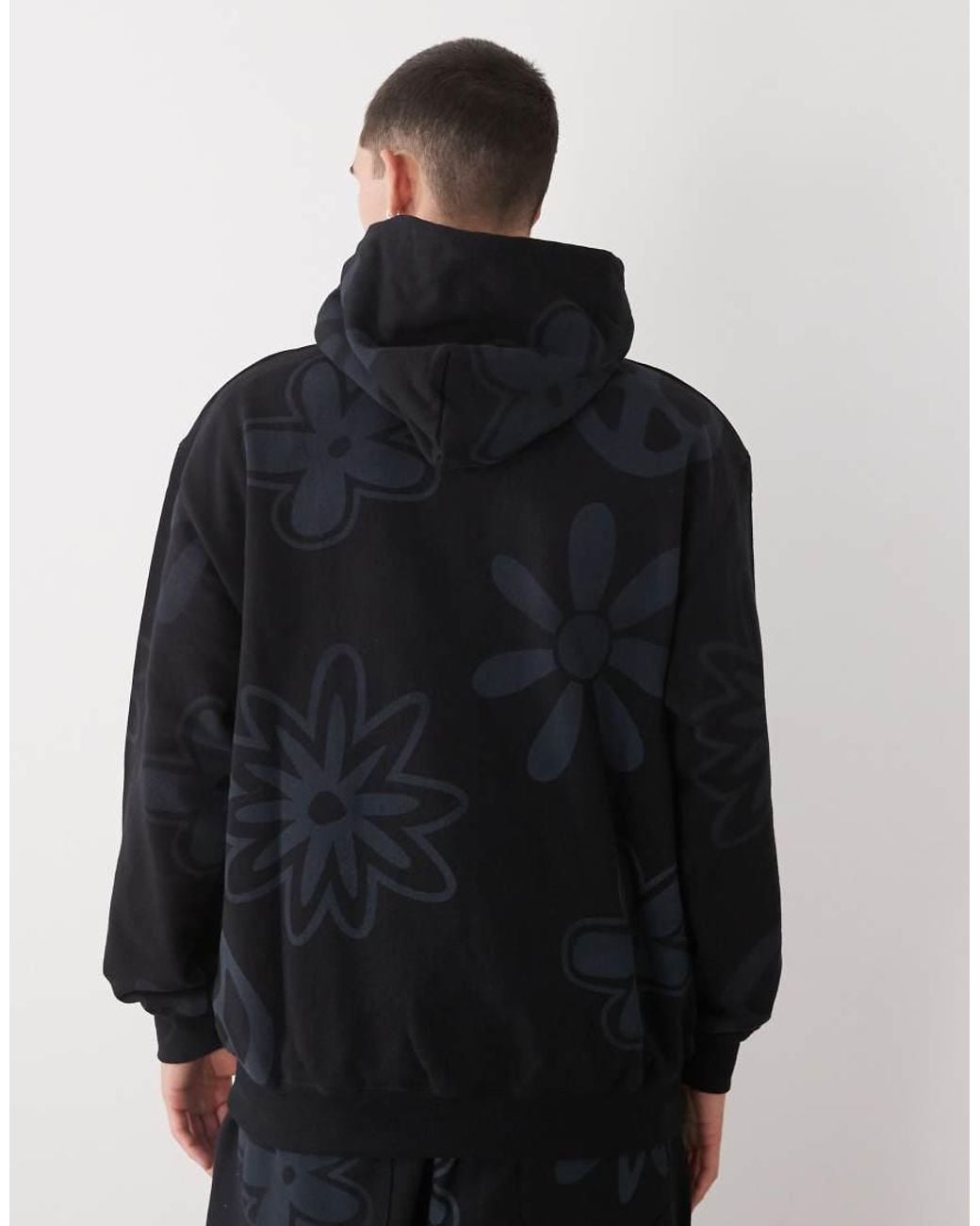Xlarge Blue Peace Print Logo Hoodie Co-ord for men