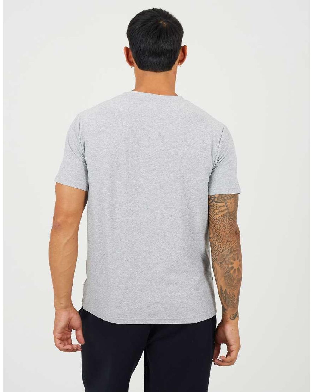 Brave Soul Gray Classic Crew Neck T-Shirt for men