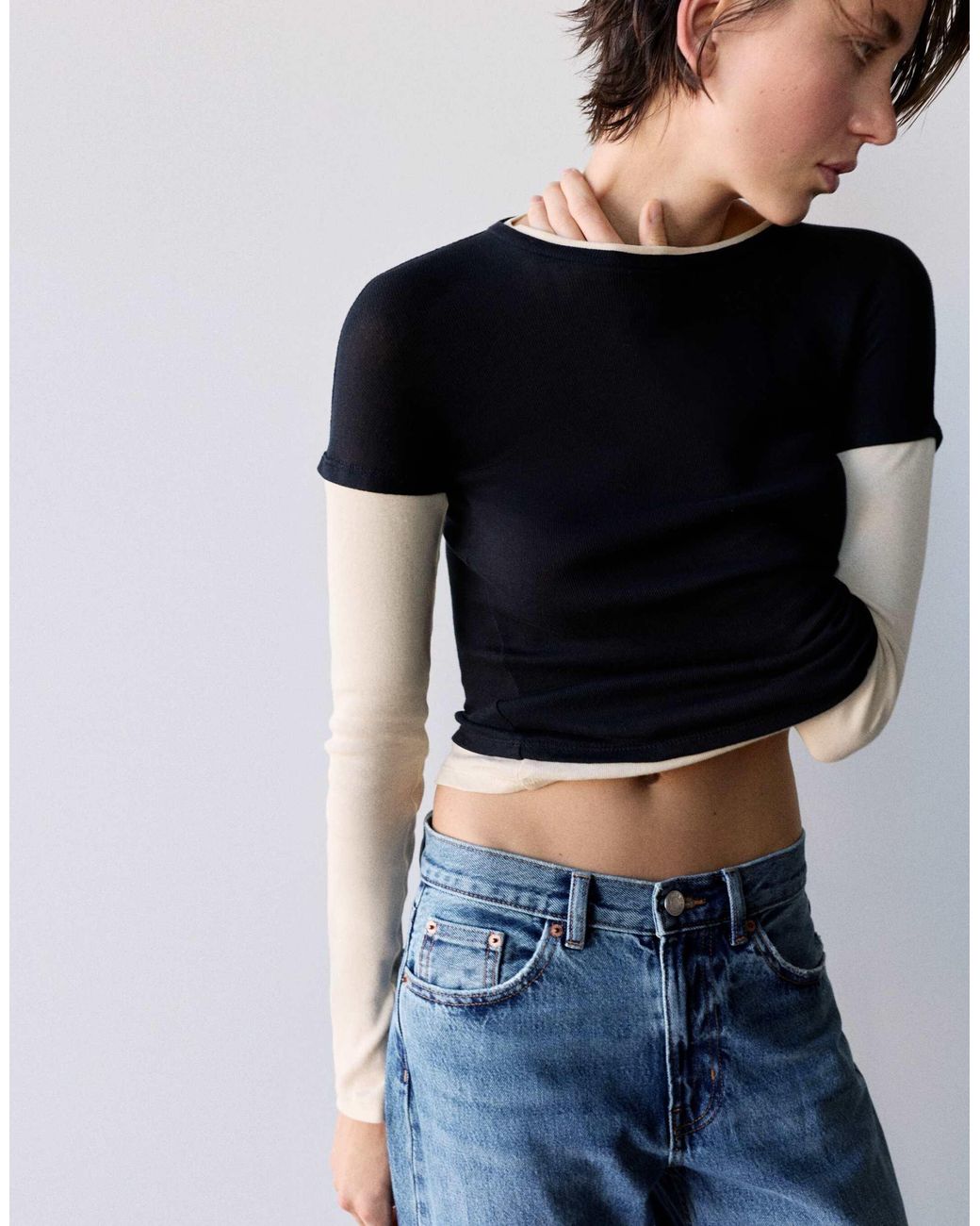 Pull&Bear Blue – gerade geschnittene jeans