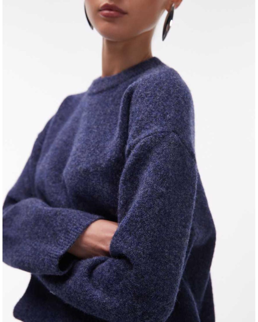 ASOS Blue Relaxed Crew Neck Jumper