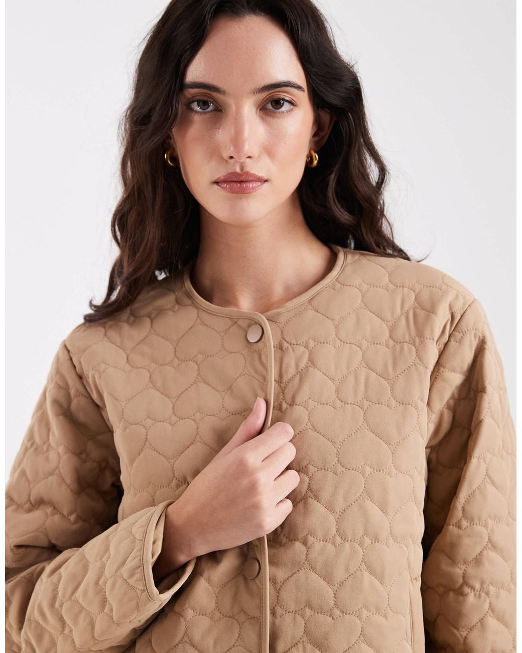 ONLY Natural Heart Quilted Jacket