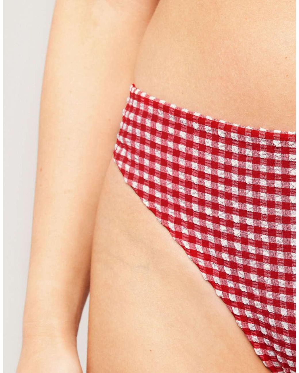 Tezenis Pink Summer Vichy Brazilian Bikini Bottoms