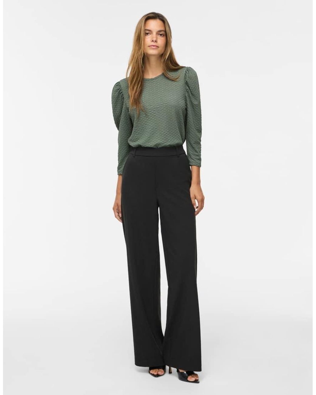 Vila Green 3/4 Sleeved Top