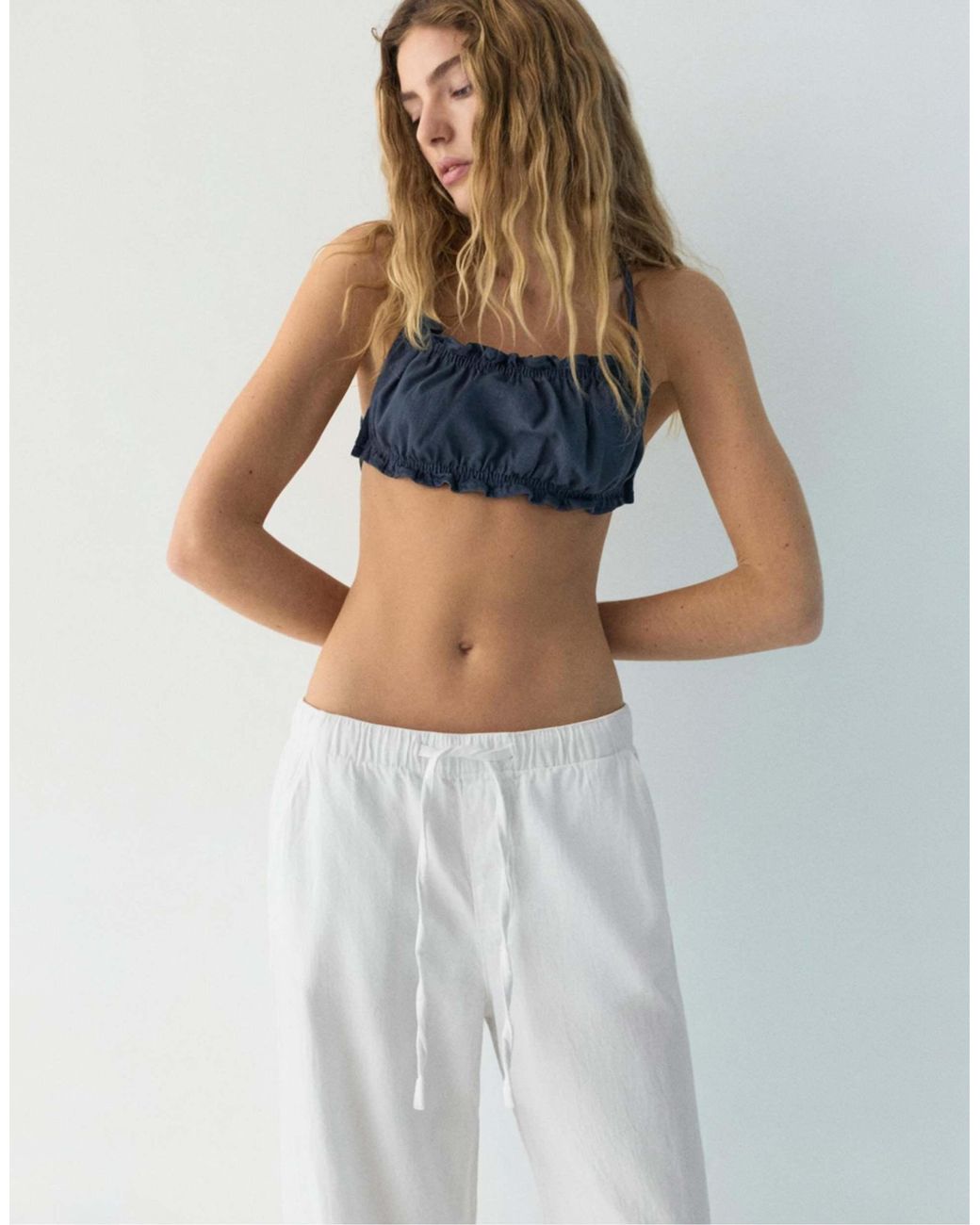 Pantalon Pull&Bear en coloris White