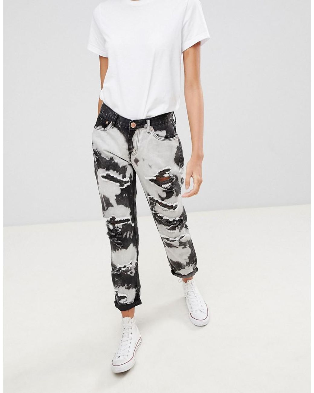 Glamorous Denim Tie Dye Ripped 