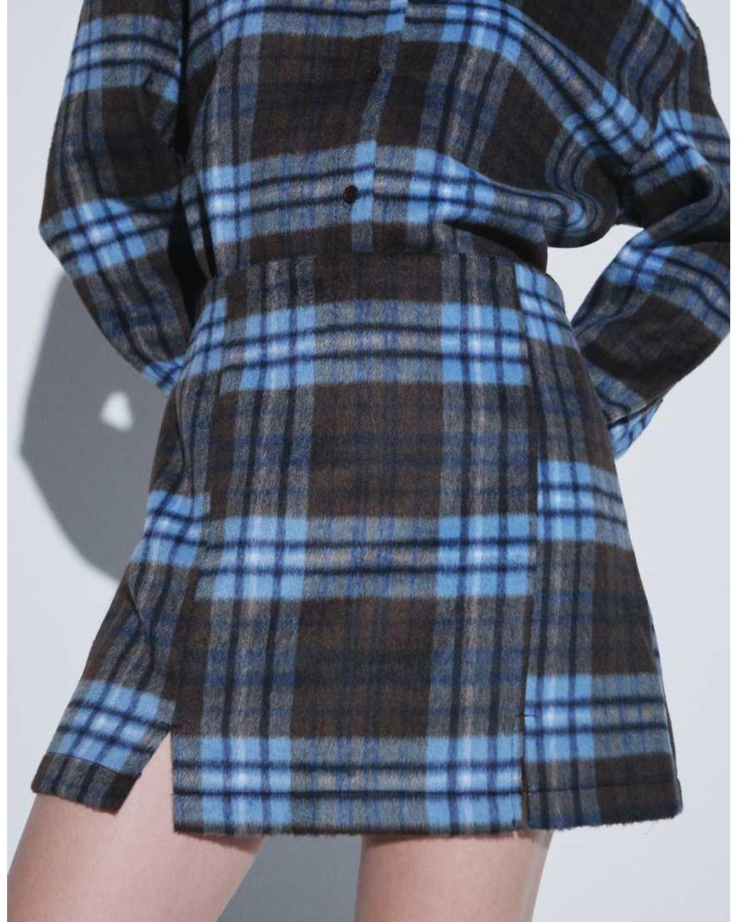 ASOS Blue Pelmet Mini Skirt Co-ord