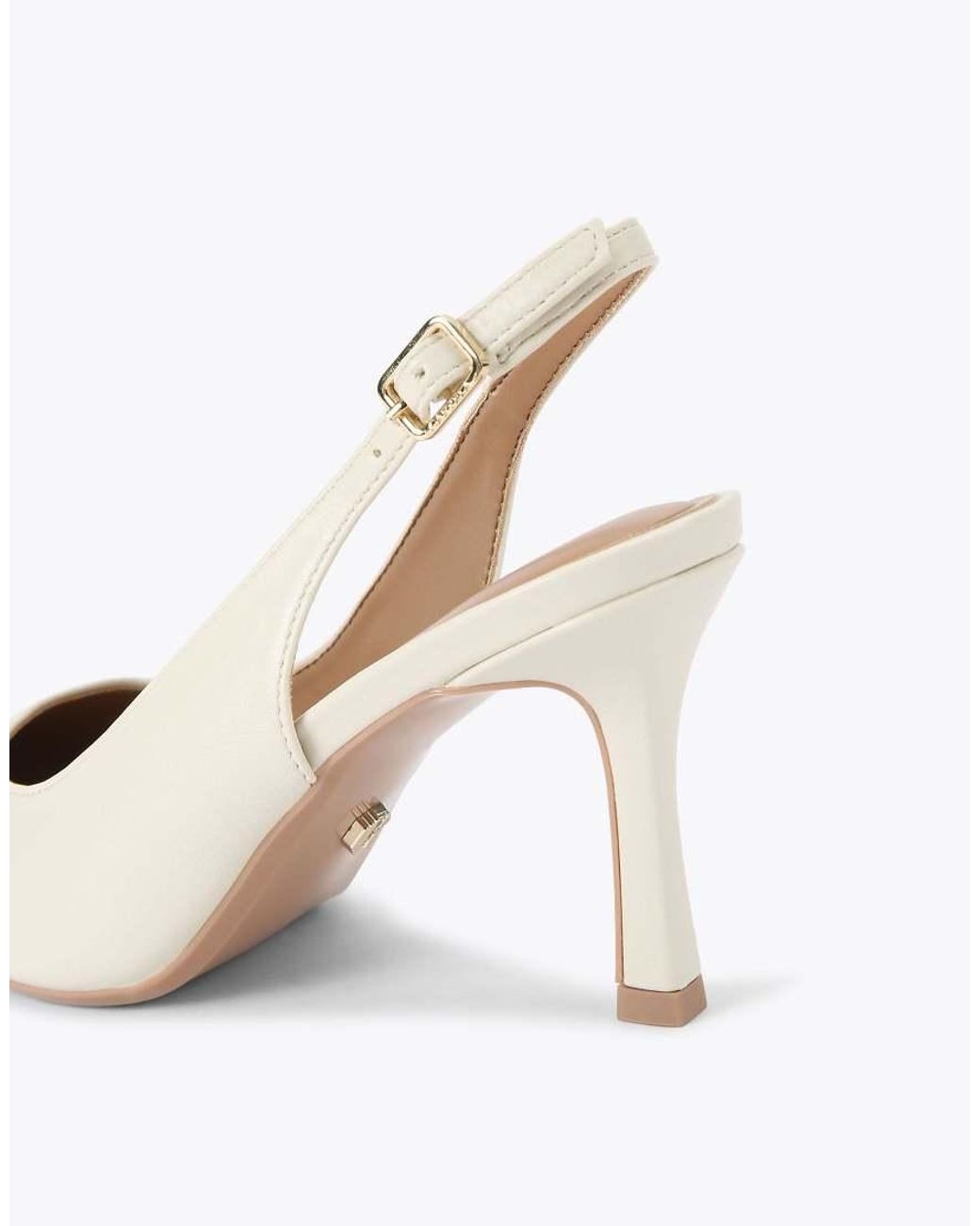Carvela Kurt Geiger Natural Corletta Sling Wide Fit Heeled Shoes