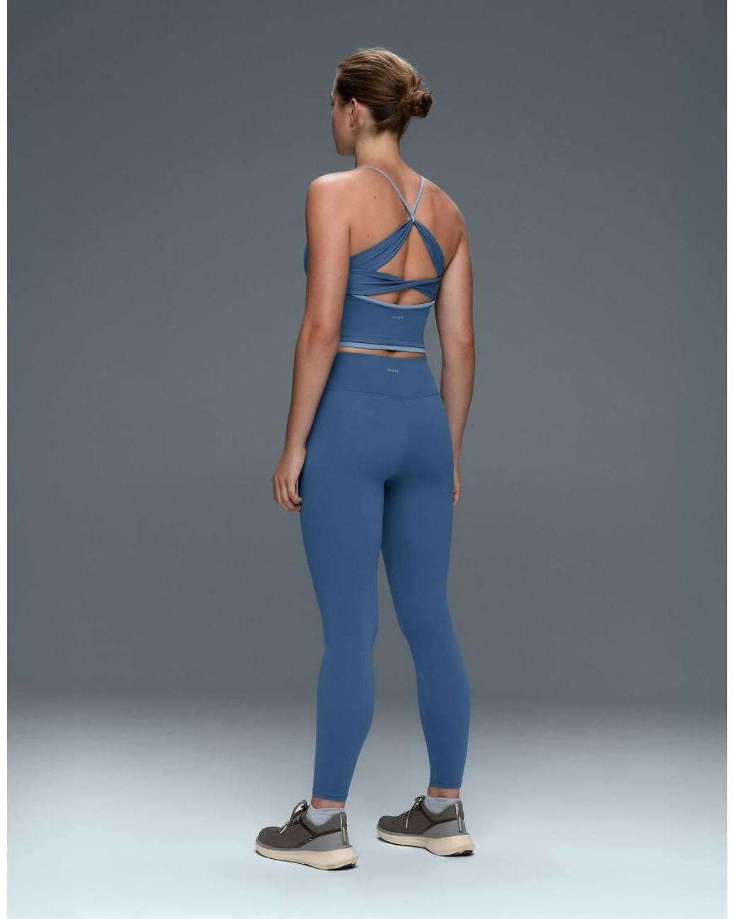 Oysho Blue Comfortlux Crossover Strap Tank Top