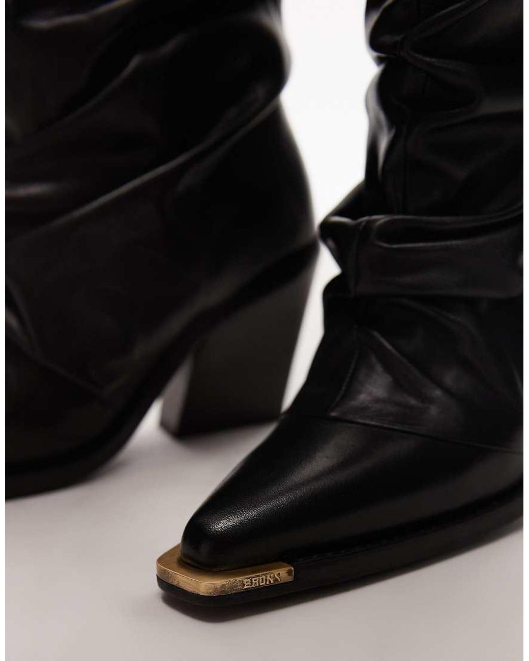Bronx Black New-Kole Sloucy Mid Ankle Boot