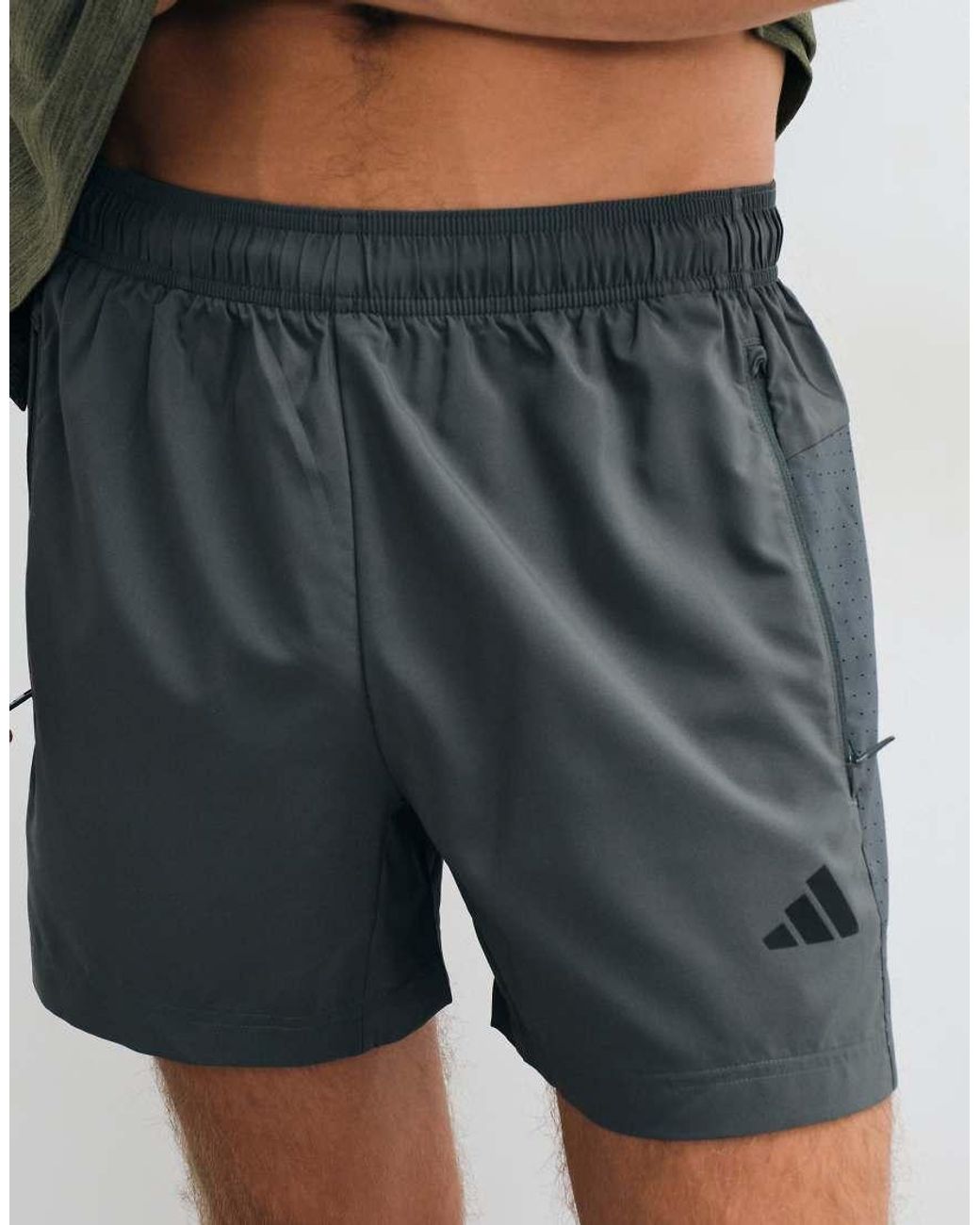 Adidas Originals Green Adidas Training Work Out Essentials Shorts for men