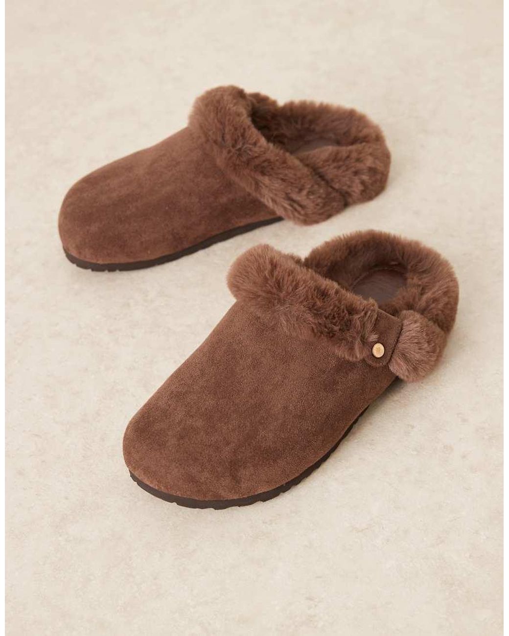 ASOS Natural Zabby Clog Mule Slippers