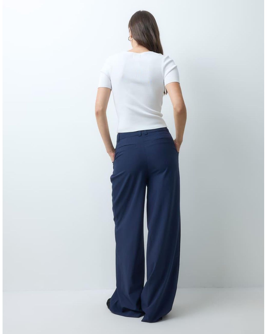 ASOS Blue Tall Tailored Low Rise Mensy Trouser